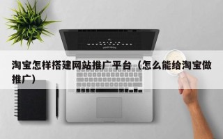 临邑淘宝怎样搭建网站推广平台（怎么能给淘宝做推广）
